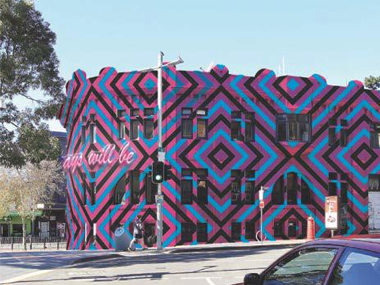 Major Sydney building facade transformed by Aboriginal art
